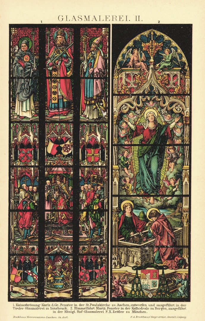 Glasmalerei II. Lithografie von 1920