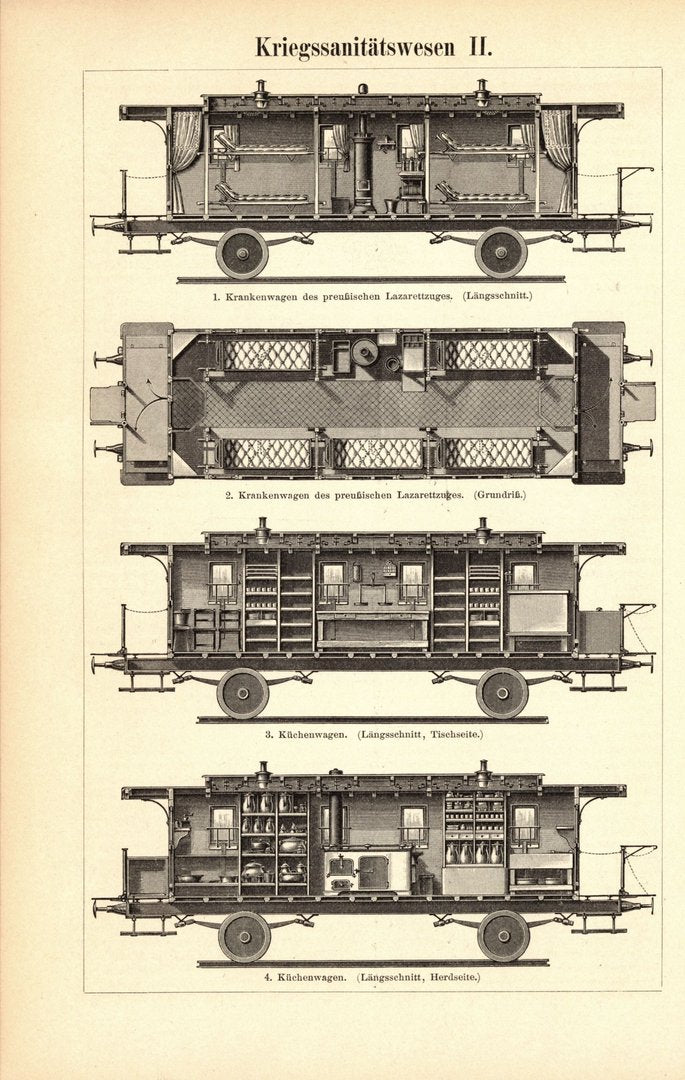 Kriegssanitätswesen . Buchillustration (Stich) von 1896