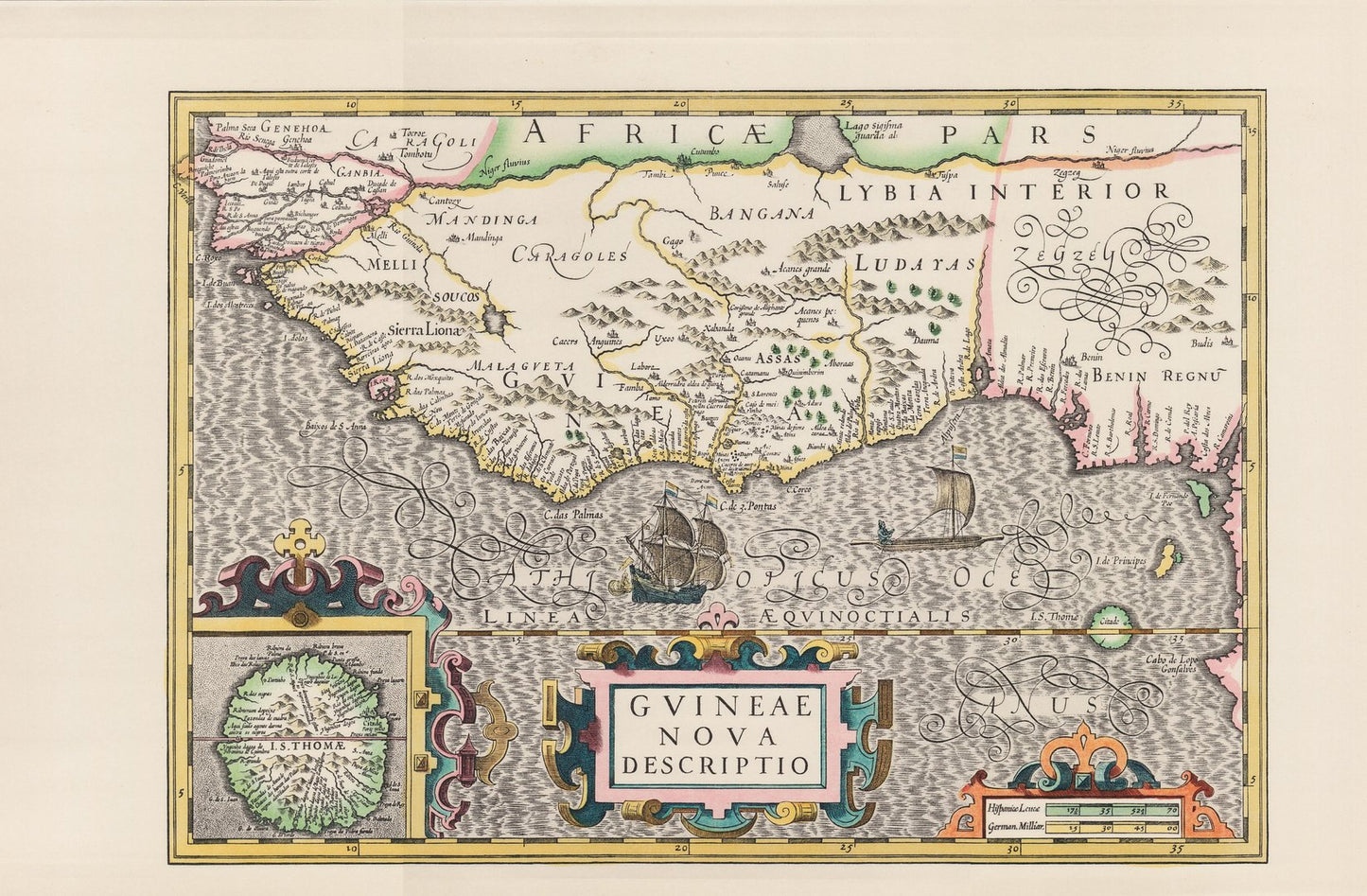 Guinea (1606). Limitierter Nachdruck von 1968. Guineae nova descriptio.