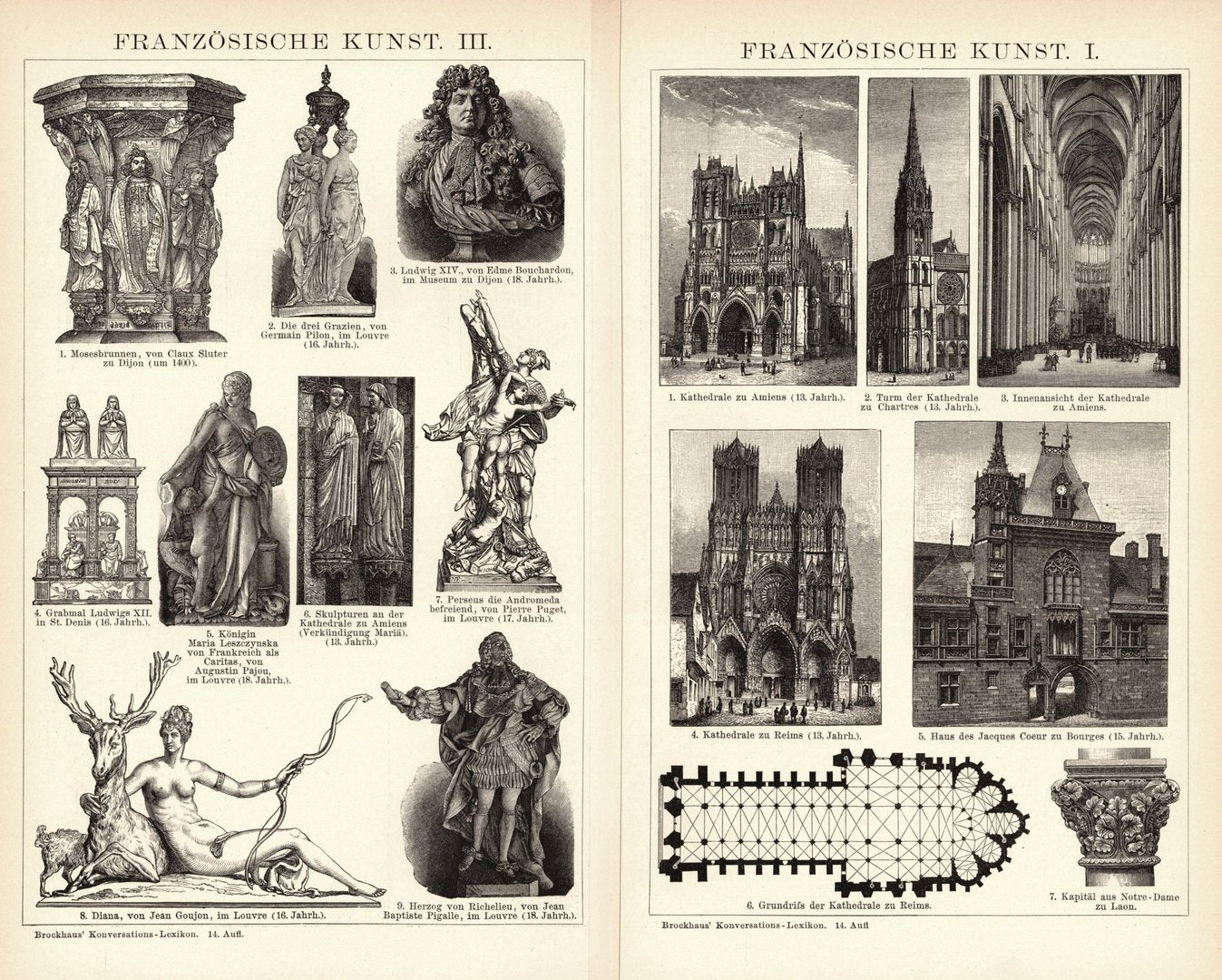 Französische Kunst. Buchillustration (Stich) von 1897
