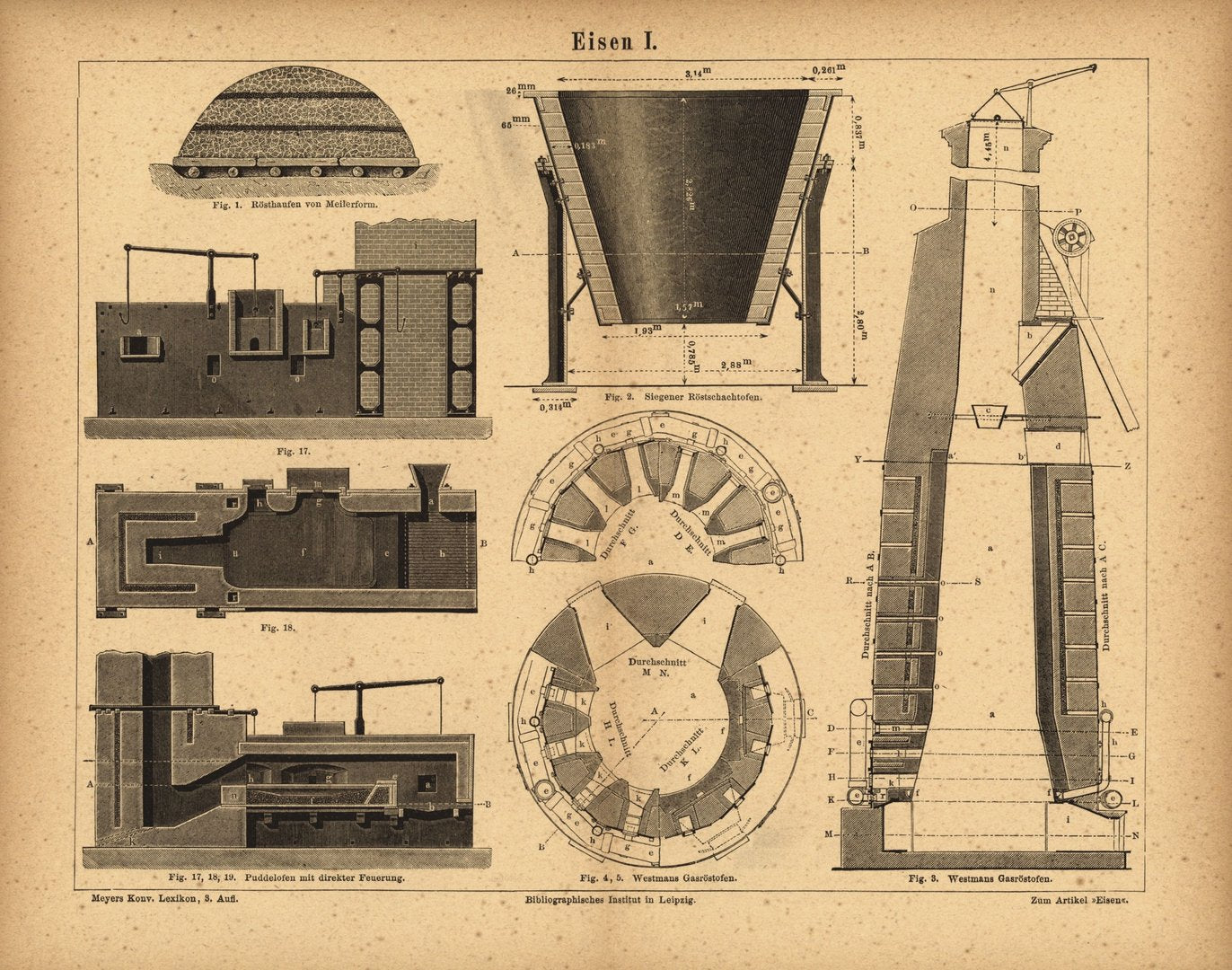 Eisen I. Buchillustration (Stich) von 1874