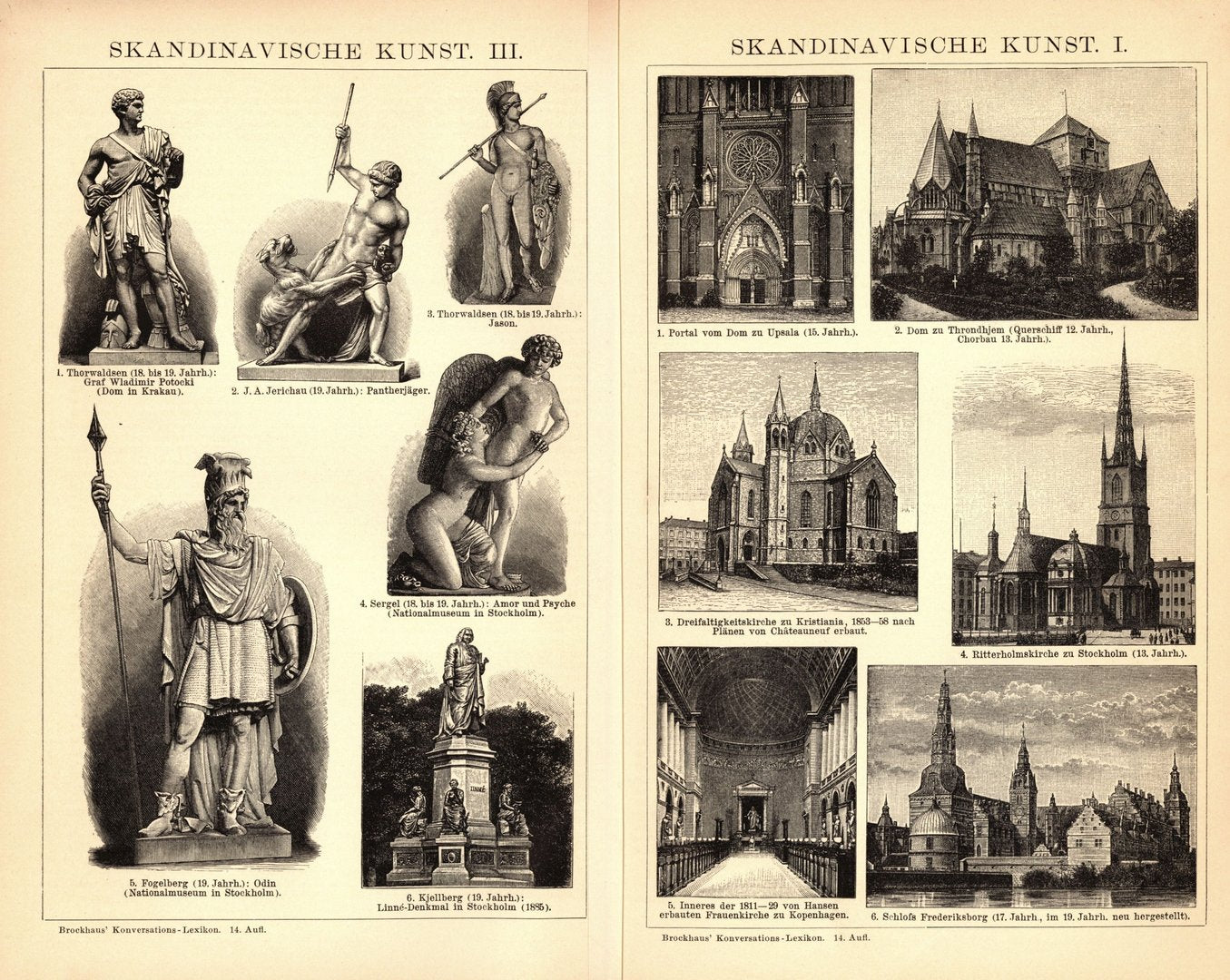 Skandinavische Kunst. Buchillustration (Stich) von 1897