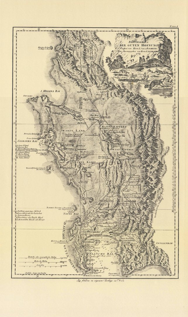 Südafrika (1800). Limitierter Nachdruck von 1968. Das Vorgebirg der Guten Hofnung