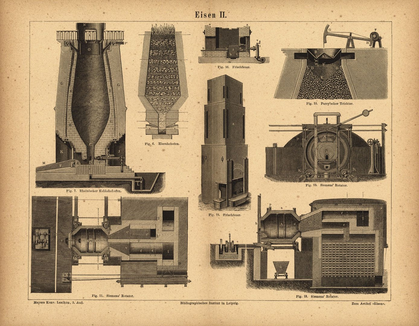 Eisen II. Buchillustration (Stich) von 1874