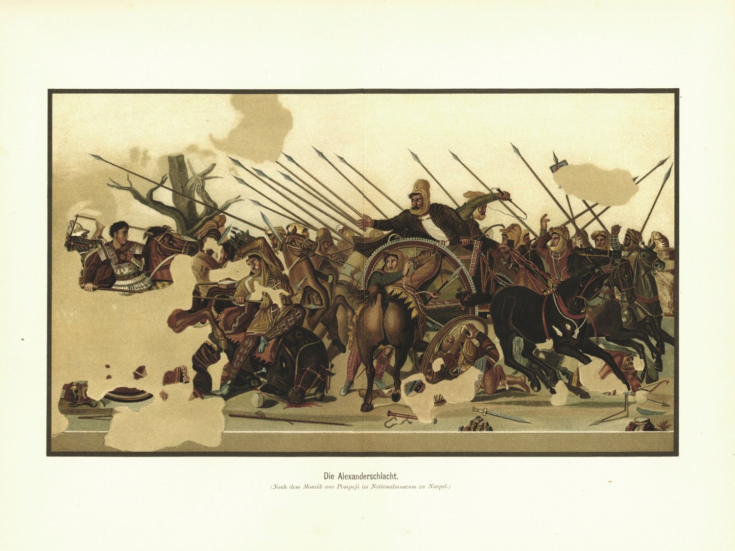 Die Alexanderschlacht. Lithografie von 1902