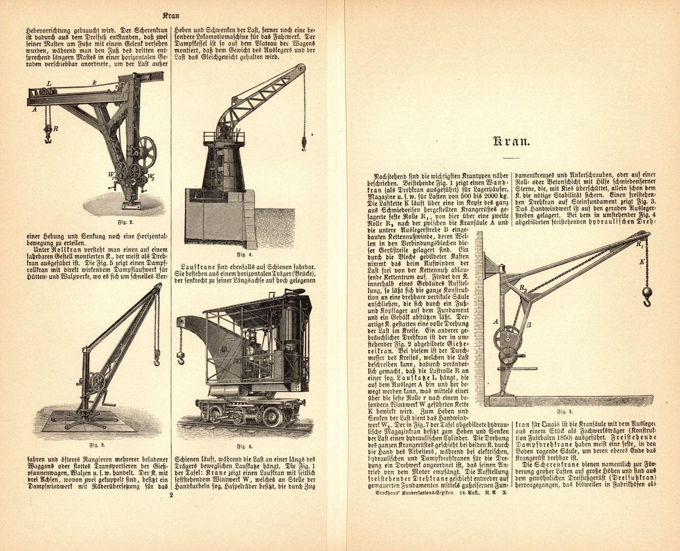 Krane. Buchillustration (Stich) von 1897