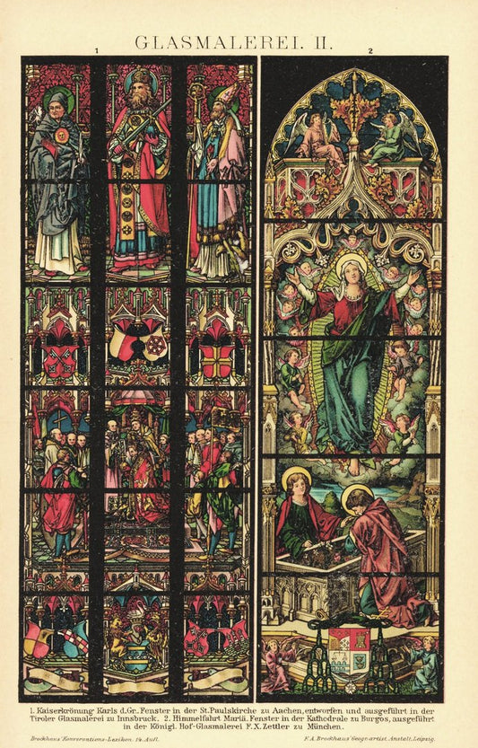 Glasmalerei II. Lithografie von 1920