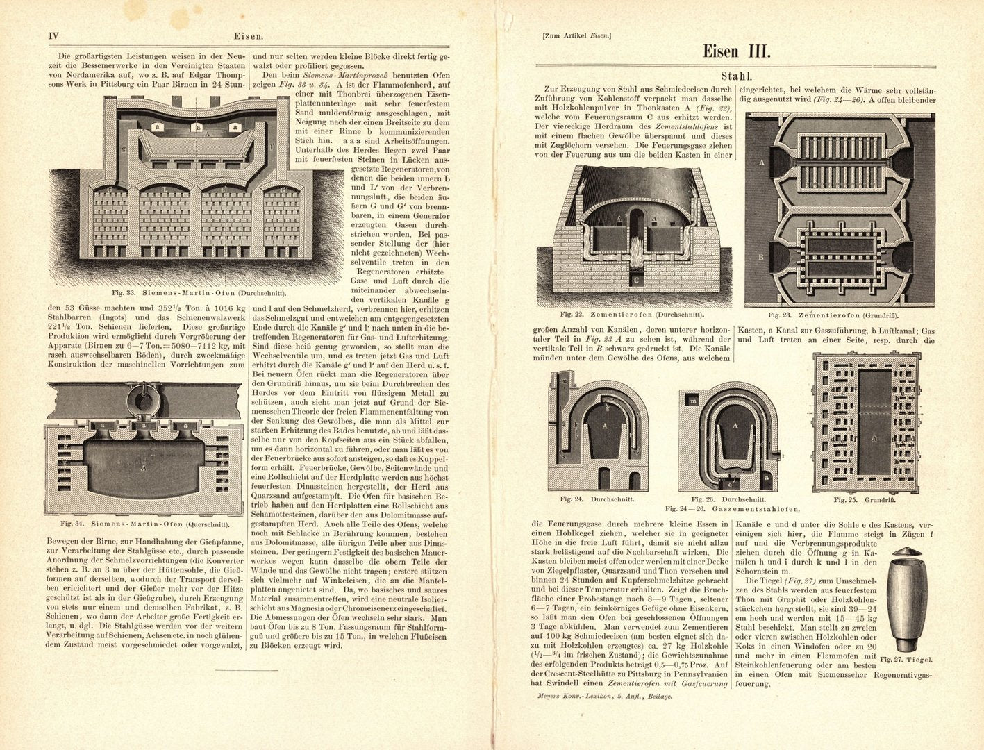 Eisen III. Buchillustration (Stich) von 1895