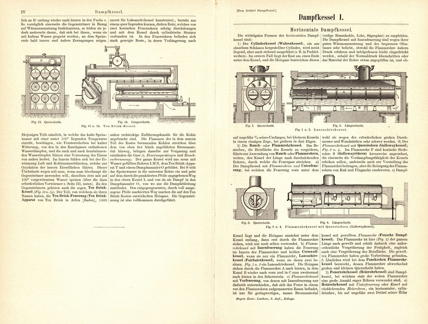 Dampfkessel I. Buchillustration von 1895