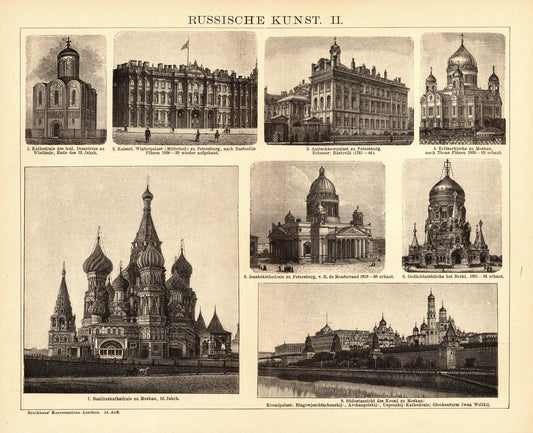 Russische Kunst. Buchillustration (Stich) von 1897