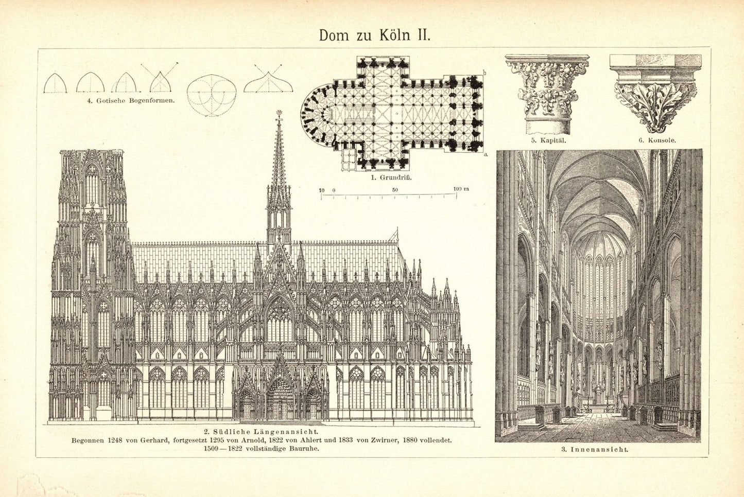 Dom zu Köln. Buchillustration (Stich) von 1896