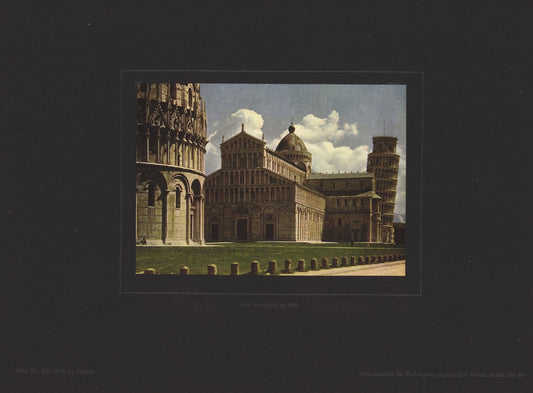 Der Domplatz zu Pisa, Italien, Farbenphotographie von 1910.