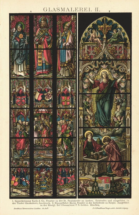 Glasmalerei II. Lithographie von 1894