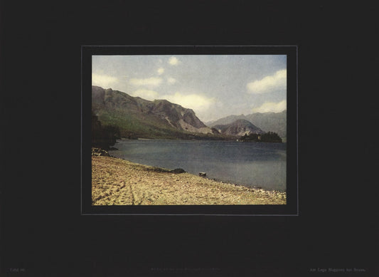 Am Lago Maggiore bei Strsa, Italien, Farbenphotographie von 1910.