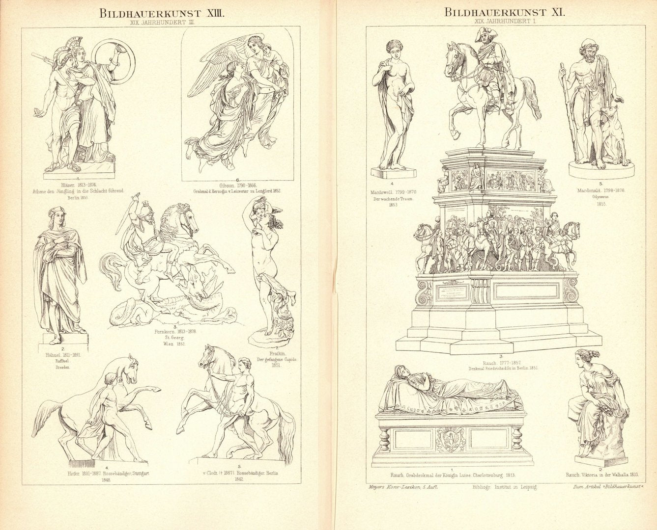 Bildhauerkunst XI-XIII. 19. Jhd. Teil II. Buchillustration von 1893