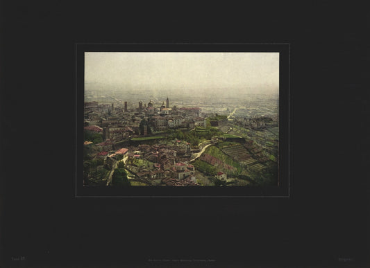 Bergamo, Italien, Farbenphotographie von 1910.