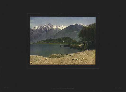 Bei Colico, Italien, Farbenphotographie von 1910.