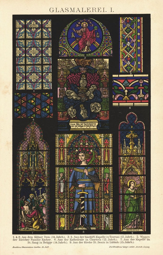 Glasmalerei I. Lithographie von 1894