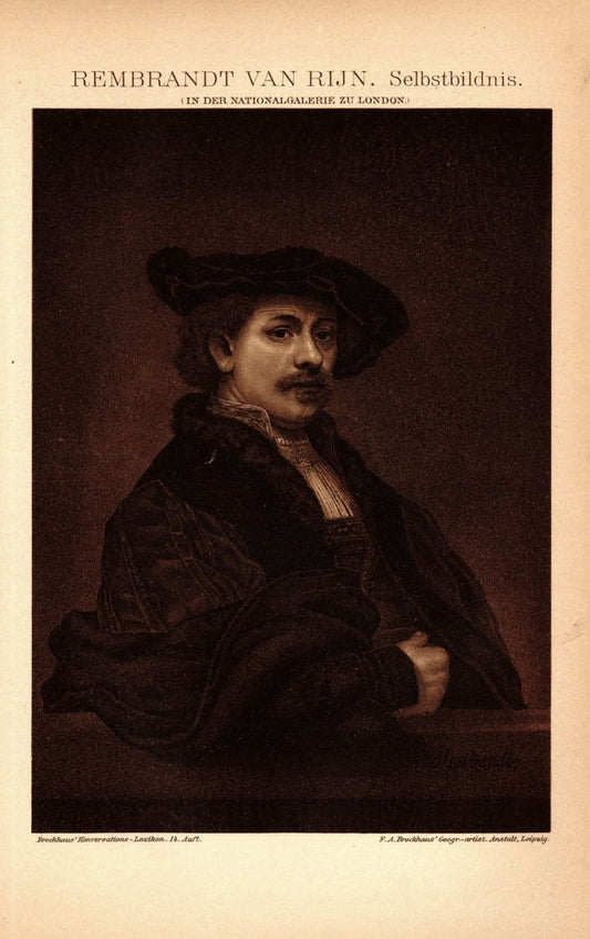 Rembrandt van Rijn. Buchillustration (Stich) von 1897