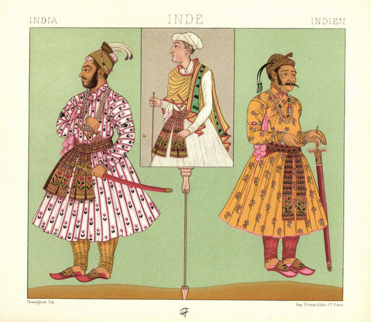 Indien. Kaiserlicher Prinz. Herrscher von Delhi. Lithografie von 1888. (T112)