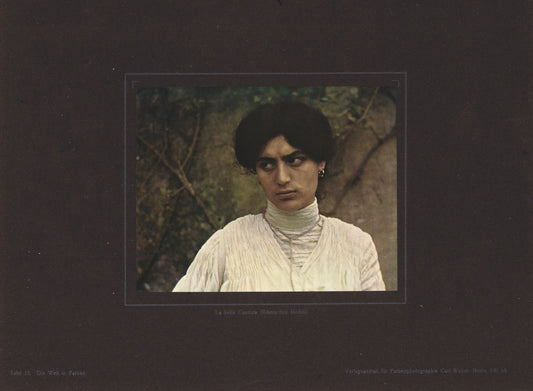 La bella Candida, Römisches Modell, Farbenphotographie von 1910.