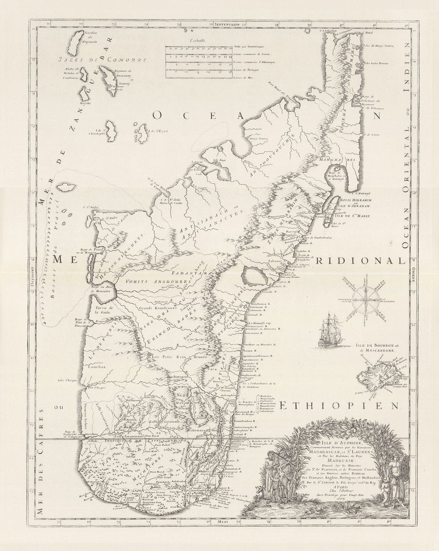 Madagaskar (1688). Limitierter Nachdruck von 1968. Isle d'Auphie, Communement Nommee par les Europee