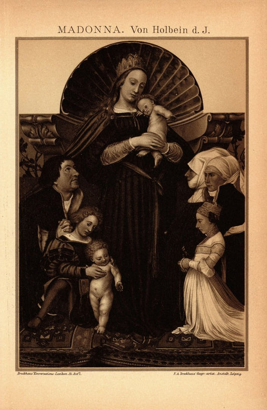 Madonna,  von Hohlbein. Buchillustration (Stich) von 1897