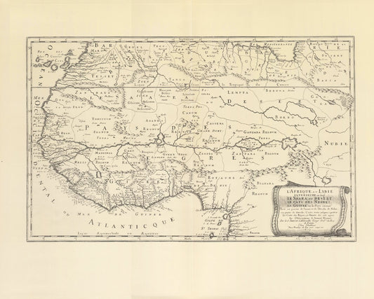Nordwestafrika (1688) . Limitierter Nachdruck von 1968. L'Afrique, ou Lybie ulterieure: ou sont le..
