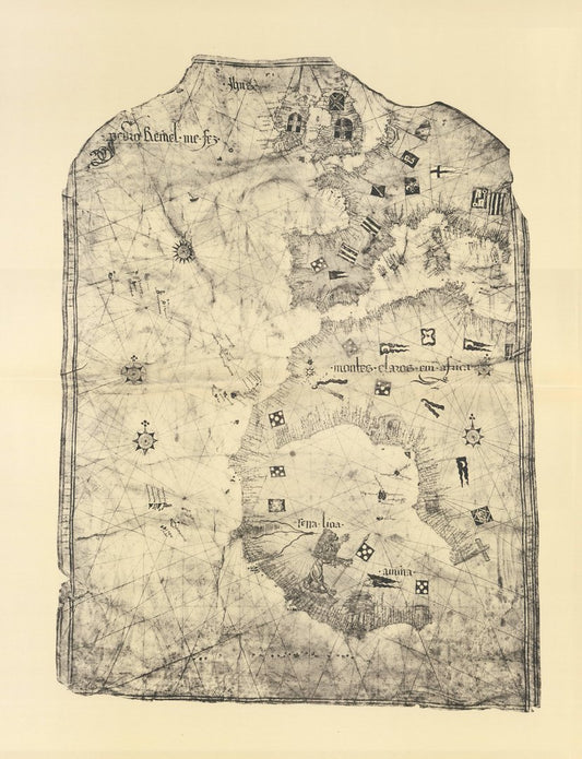 Seekarte der westafrikanischen Küste (um 1485). Limitierter Nachdruck von 1968.