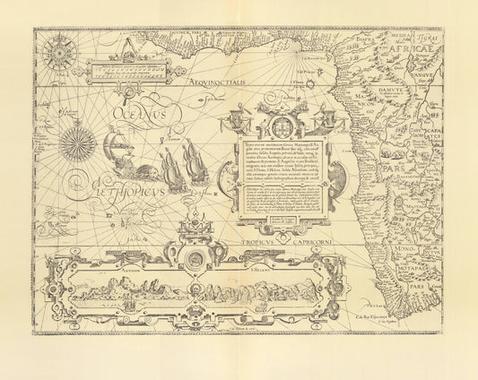 Südwestafrika (1599). Limitierter Nachdruck von 1968. Typus orarum maritimarum Guineae, Manicongo, &