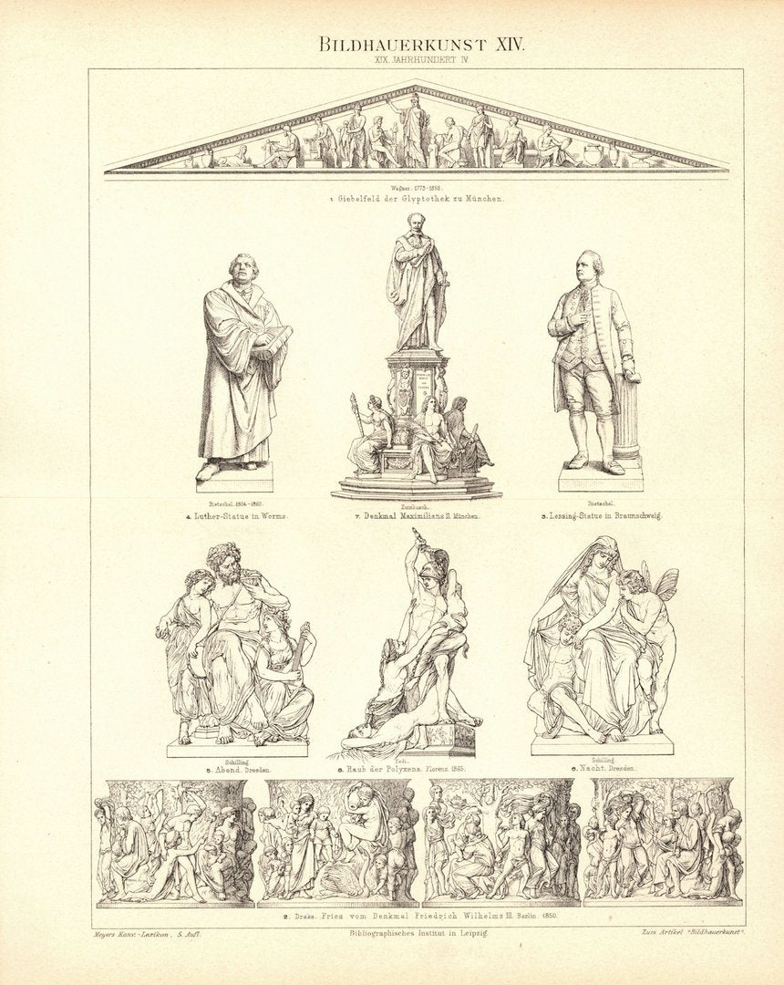 Bildhauerkunst XIV. 19. Jhd., Teil IV. Buchillustration von 1893