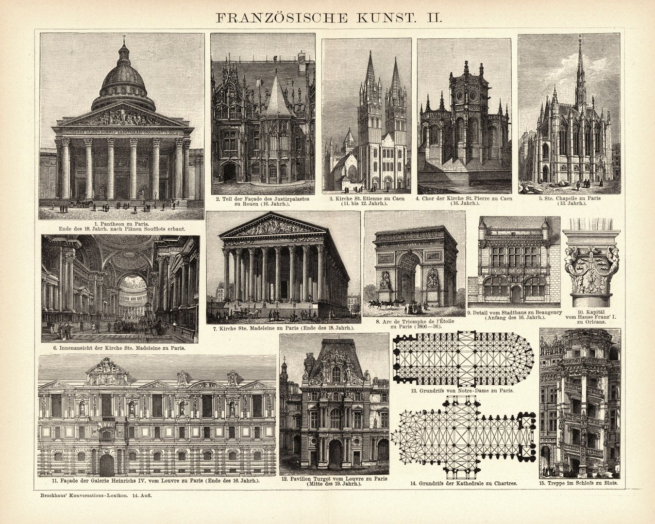 Französische Kunst. Buchillustration (Stich) von 1897