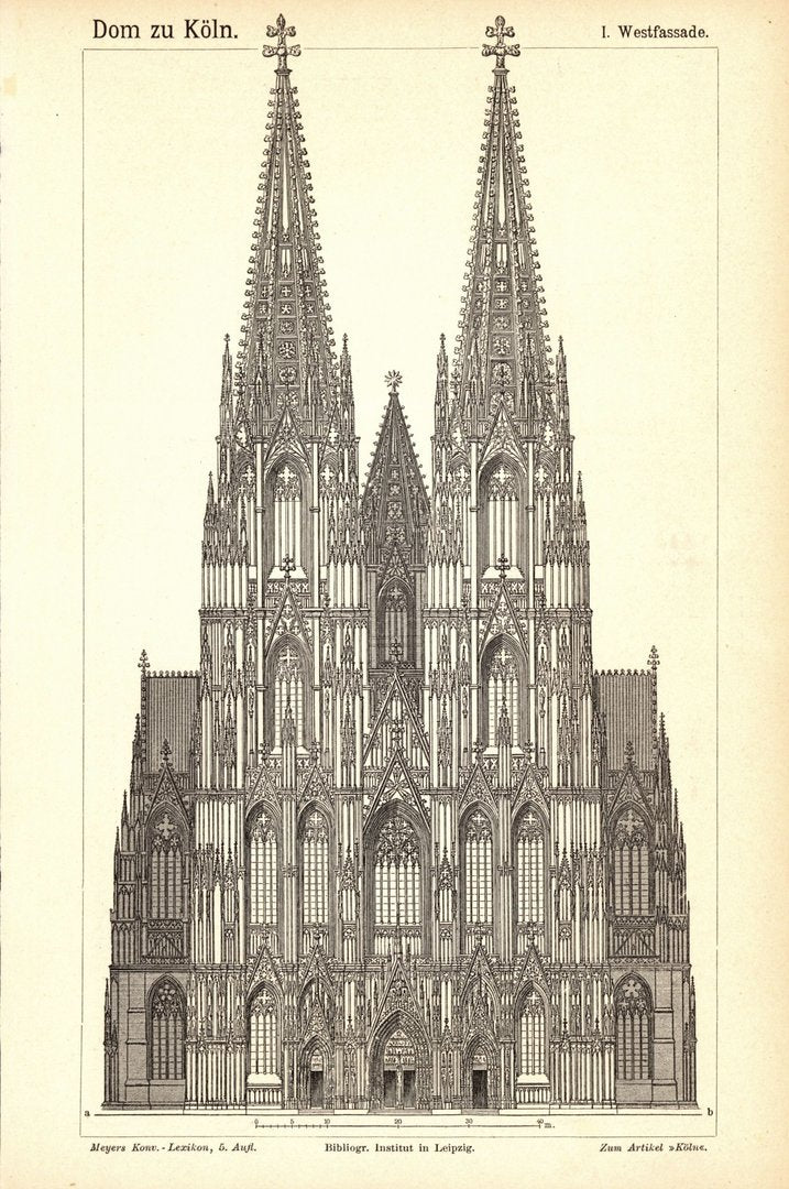 Dom zu Köln. Buchillustration (Stich) von 1896