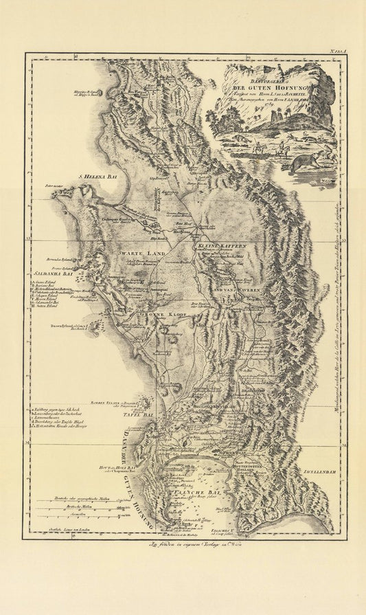 Südafrika (1800). Limitierter Nachdruck von 1968. Das Vorgebirg der Guten Hofnung