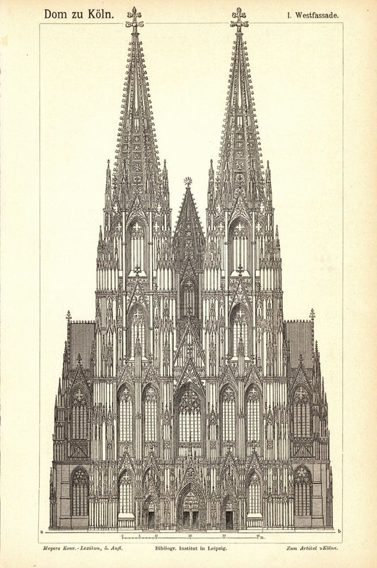 Dom zu Köln. Buchillustration (Stich) von 1896