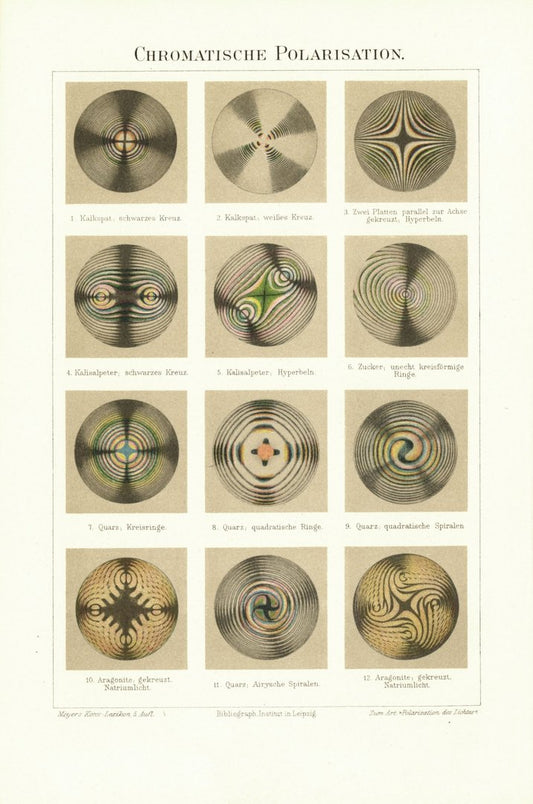 Chromatische Polarisation. Lithografie von 1896