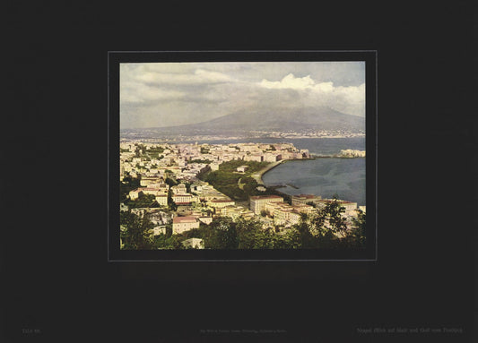 Neapel, Blick auf Stadt und Golf von Posilipo, Italien, Farbenphotographie von 1910.