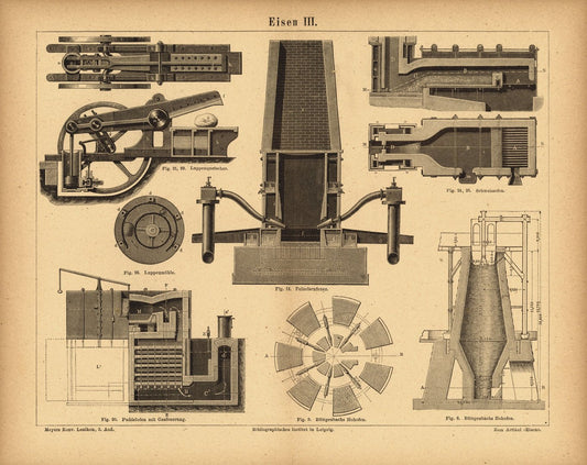Eisen III. Buchillustration (Stich) von 1875