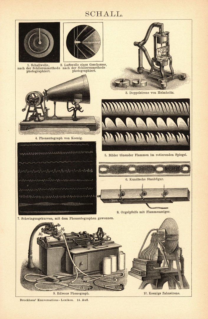 Schall . Buchillustration (Stich) von 1897