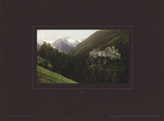 Taufers, Italien, Farbenphotographie von 1910.