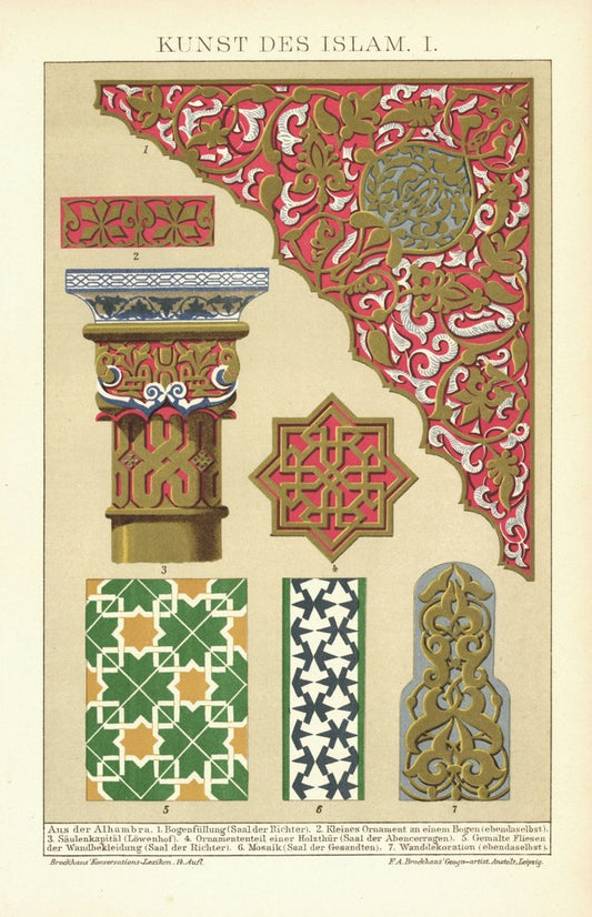 Kunst des Islam. Lithographie von 1894