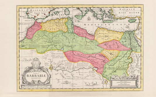Nordafrika (1700). Limitierter Nachdruck von 1968. Nova Barbariae descriptio.