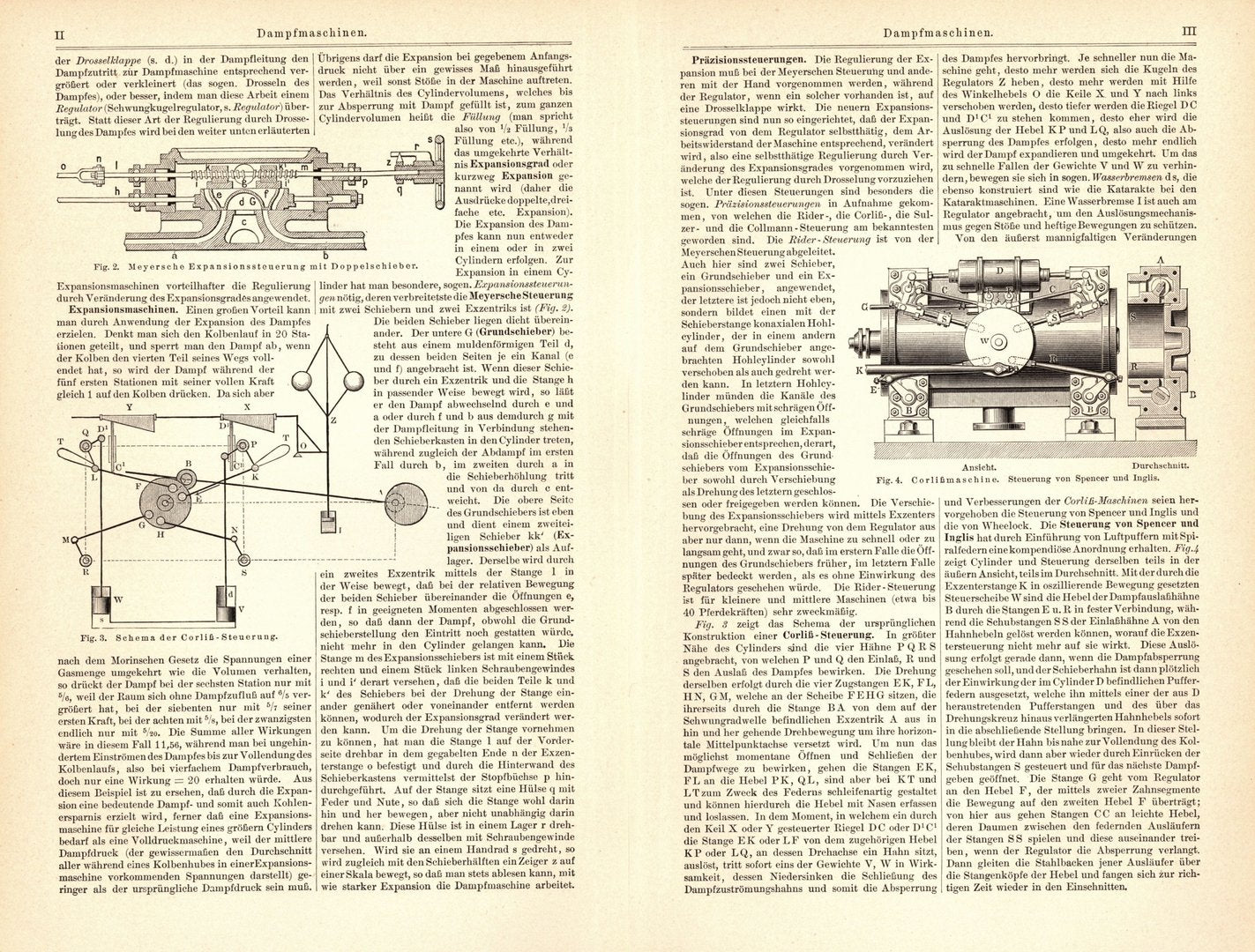 Dampfmaschinen I. Buchillustration von 1895