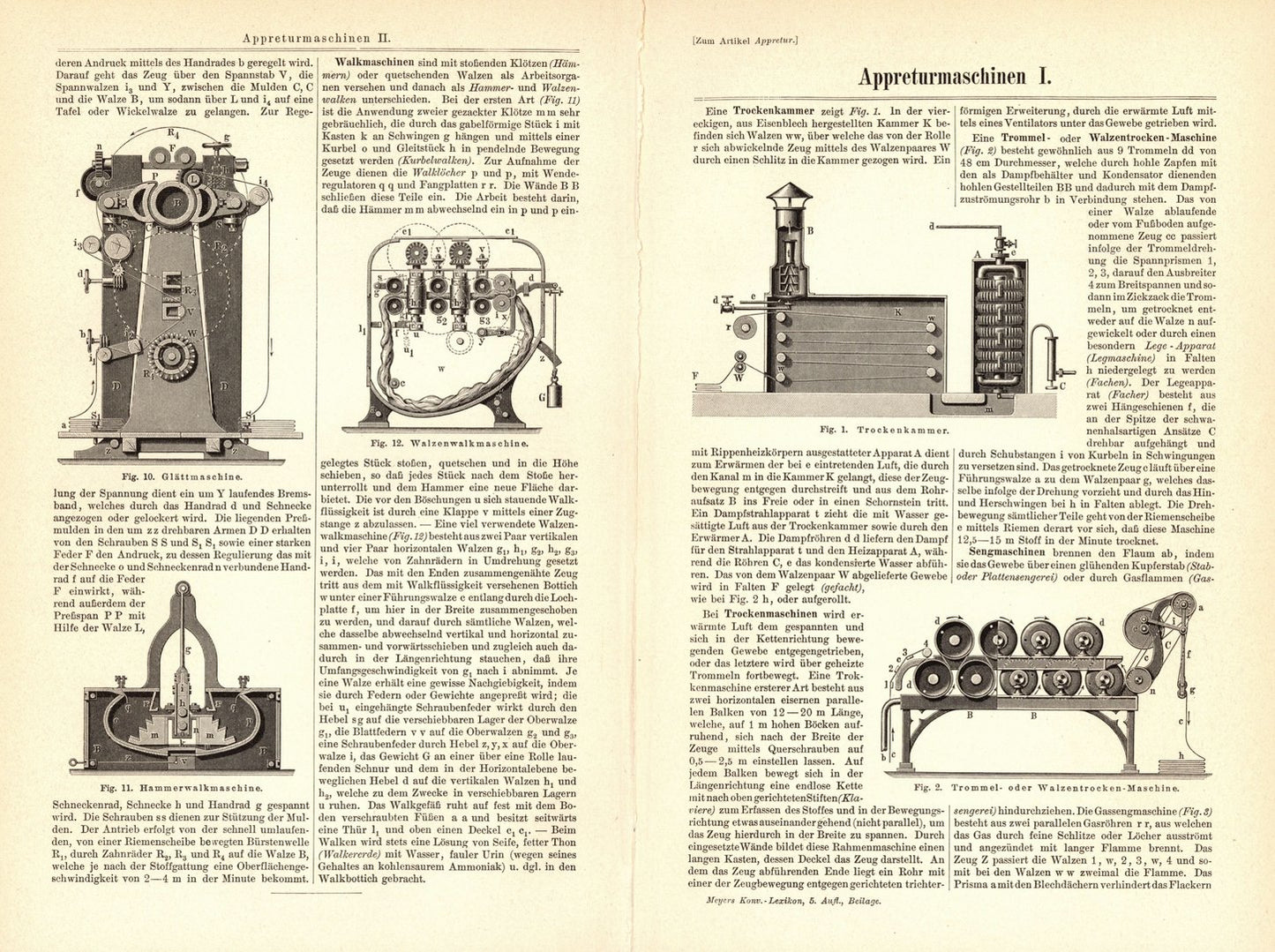 Appeturmaschinen. Buchillustration (Stich) von 1893