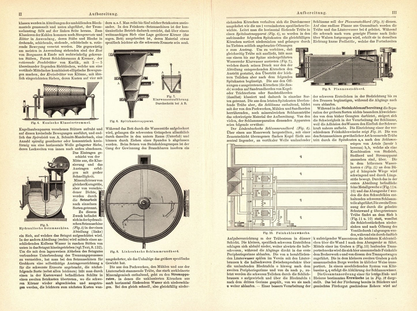 Aufbereitung. Buchillustration (Stich) von 1893