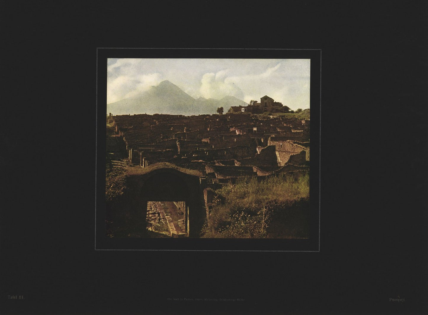 Pompeji, Italien, Farbenphotographie von 1910.