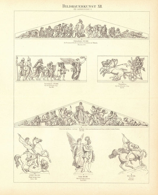 Bildhauerkunst XI-XIII. 19. Jhd. Teil II. Buchillustration von 1893