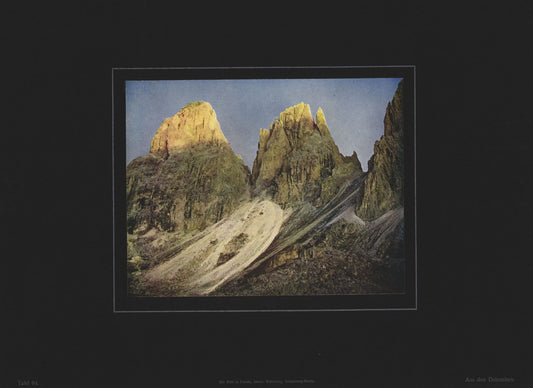 Aus den Dolomiten, Italien, Farbenphotographie von 1910.