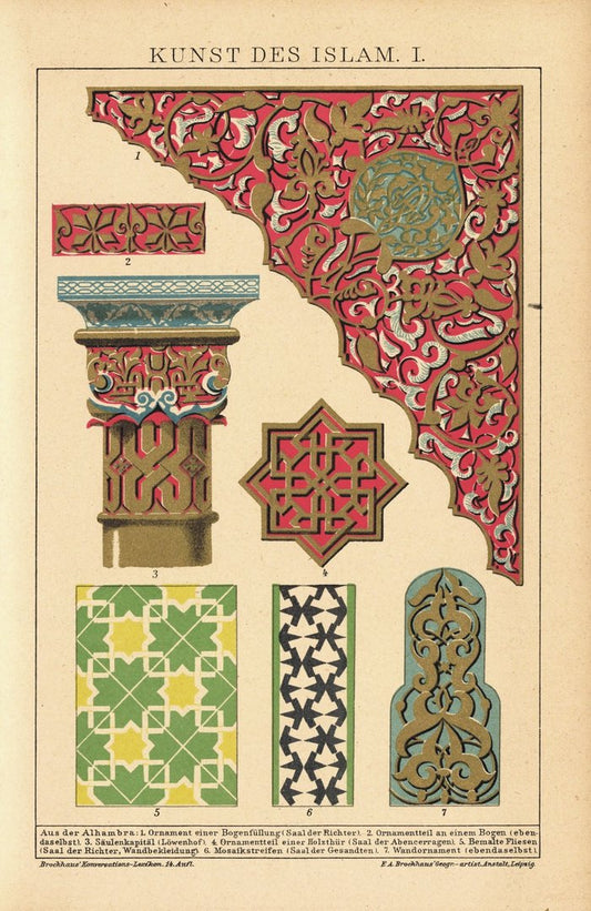 Kunst des Islam. Lithografie von 1920