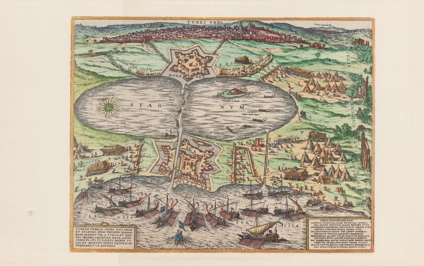 Tunesien (1576). Limitierter Nachdruck von 1968.Tunes urbs.